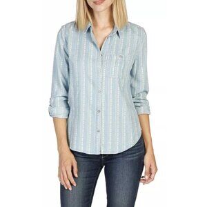 NWT Women's Paige L/S "Tenna" Chambray Button Down Shirt Sz Medium